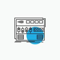 Audio. mastering. module. rackmount. sound Line Icon vector