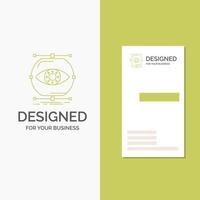 Business Logo for visualize. conception. monitoring. monitoring. vision. Vertical Green Business .Visiting Card template. Creative background vector illustration