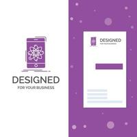 Business Logo for data. information. mobile. research. science. Vertical Purple Business .Visiting Card template. Creative background vector illustration