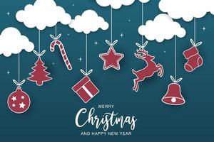 Modern christmas background design vector