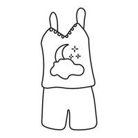 Hand drawn pajama vector illustration.