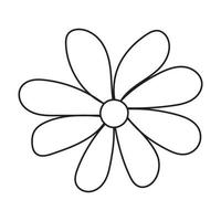 Hand drawn flower illustration. vector