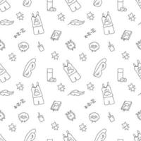 Vector seamless pattern on the theme of sleep.