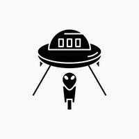 extraterrestre. espacio. OVNI. astronave. icono de glifo de Marte. ilustración vectorial aislada vector