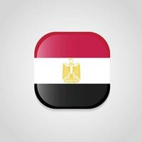 Egypt Flag Design Round Button vector