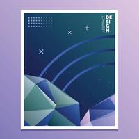 Abstract composition. A4 brochure cover design. Title sheet model. Polygonal space icon. Vector front page font. Ad banner form texture