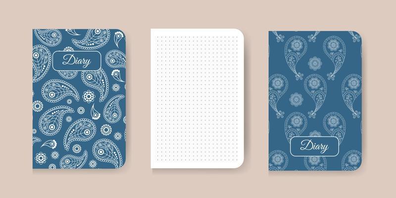 Cover design for a notebook, diary with a pattern