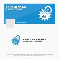 Blue Business Logo Template for Business. engineering. management. process. Facebook Timeline Banner Design. vector web banner background illustration