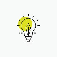 bulb. idea. electricity. energy. light Line Icon vector