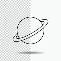 planet. space. moon. flag. mars Line Icon on Transparent Background. Black Icon Vector Illustration