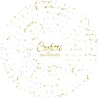 Gold Confetti Isolated On White Background. Celebrate Vector Illustration