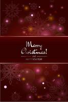 Vertical red greeting card Merry Christmas vector