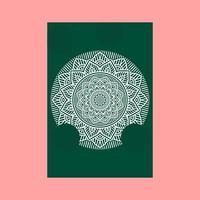 Luxury mandala ornate background for wedding invitation book cover with mandala element style vector