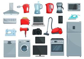 Home appliances and kitchenware icons vector