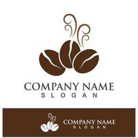 coffee bean icon drink logo images vector