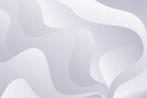 Abstract gradient smooth wavy white background. Dynamic liquid waves texture vector