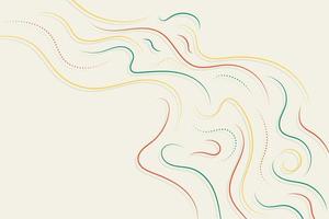 Dynamic red, yellow, and green wavy lines illustration wallpaper vector