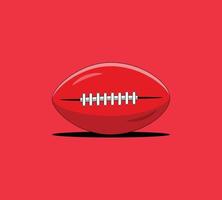 American football ball logo design. Rugby ball vector icon. Flat cartoon style suitable for banner and flyer,