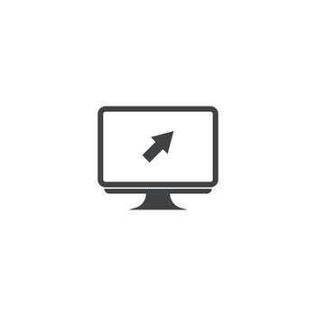 Monitor computer icon vector