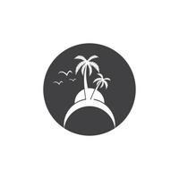logo de palmera de verano vector