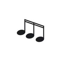 Music note icon vector