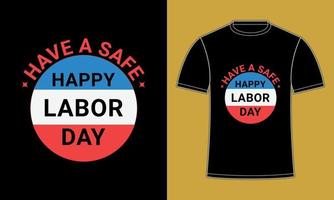 USA Labor Day T Shirt Design vector