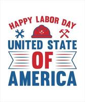 USA Labor Day T Shirt Design vector