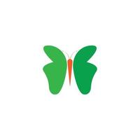 logotipo de hoja de mariposa vector