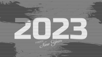 feliz año nuevo 2023 fondo con fondo rayado y grunge. ilustración vectorial vector