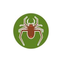 logo de ilustracion de araña vector