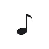 Music note icon vector