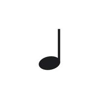 Music note icon vector