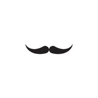 plantilla de icono de bigote vector