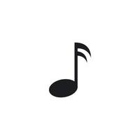 Music note icon vector