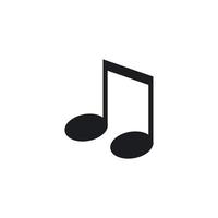 Music note icon vector