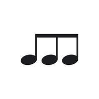 Music note icon vector