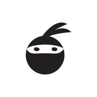 vector de logotipo de cara de ninja