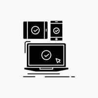 computer. devices. mobile. responsive. technology Glyph Icon. Vector isolated illustration