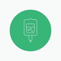blood. test. sugar test. samples White Line Icon in Circle background. vector icon illustration