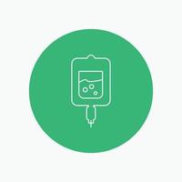 blood. test. sugar test. samples White Line Icon in Circle background. vector icon illustration