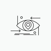 avanzado. futuro. gen. Ciencias. tecnología. icono de línea de ojos. ilustración vectorial aislada vector