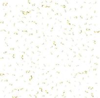 Golden Confetti And Streamer Ribbon Falling On Transparent Background. Vector