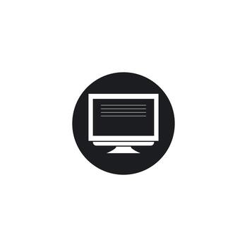 Monitor computer icon vector