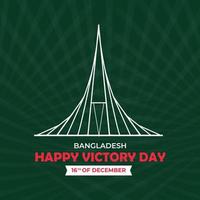 bangladesh independiente y diseño de publicaciones en redes sociales del día de la victoria vector