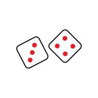 dice icon template vector