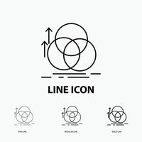 balance. circle. alignment. measurement. geometry Icon in Thin. Regular and Bold Line Style. Vector illustration