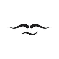 plantilla de icono de bigote vector