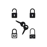 padlock icon template vector