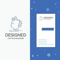 Business Logo for Imagination. imaginative. imagine. idea. process. Vertical Blue Business .Visiting Card template vector