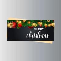 Merry christmas decorative vintage background vector